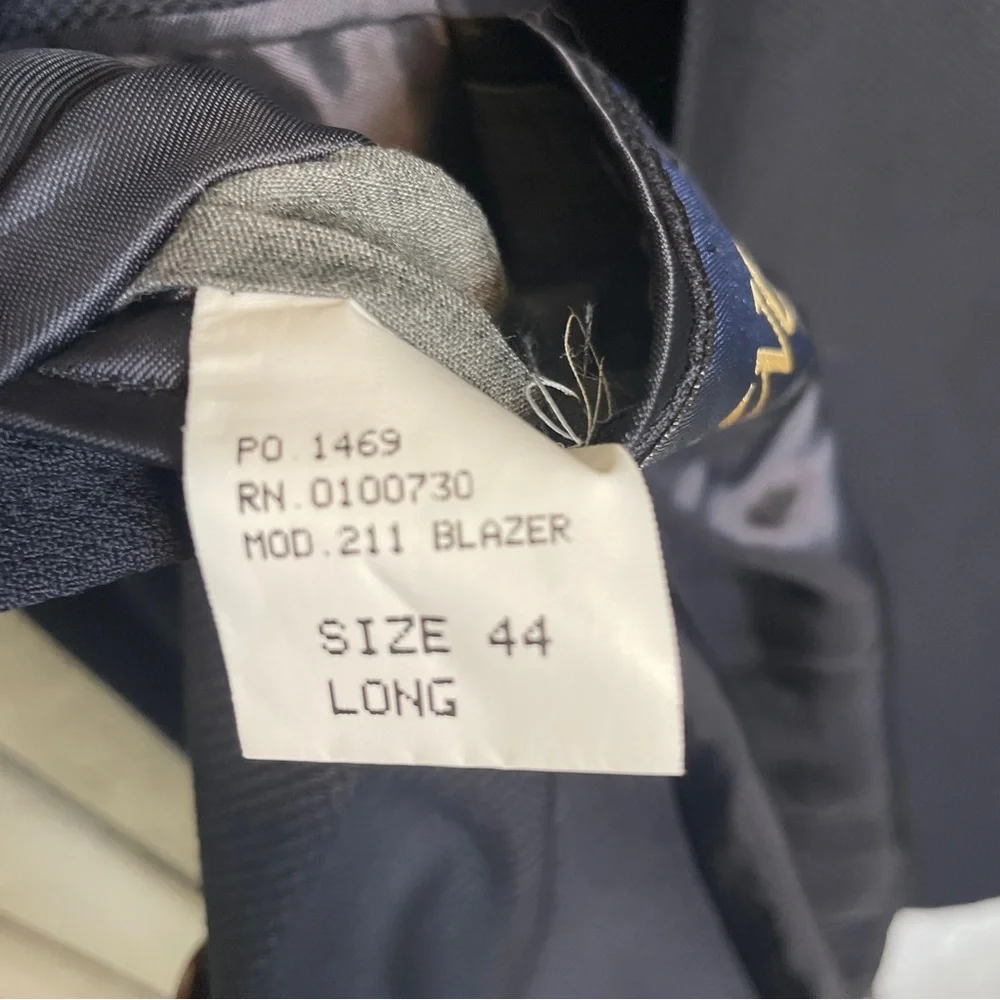 Zino Vintage Men’s Wool Blazer Navy Blue 44 L Made In Italy Some Wear As Picture